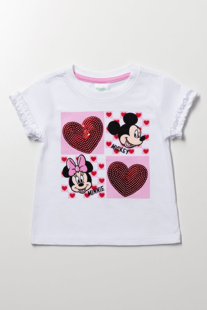 Minnie Mouse Short Sleeve T-Shirt White