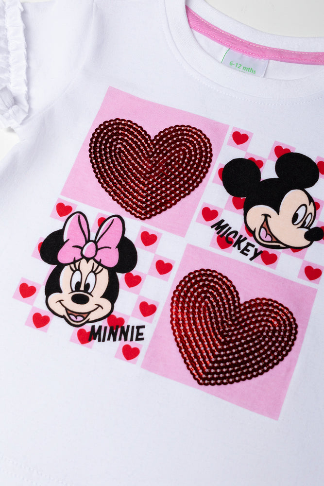 Minnie Mouse Short Sleeve T-Shirt White