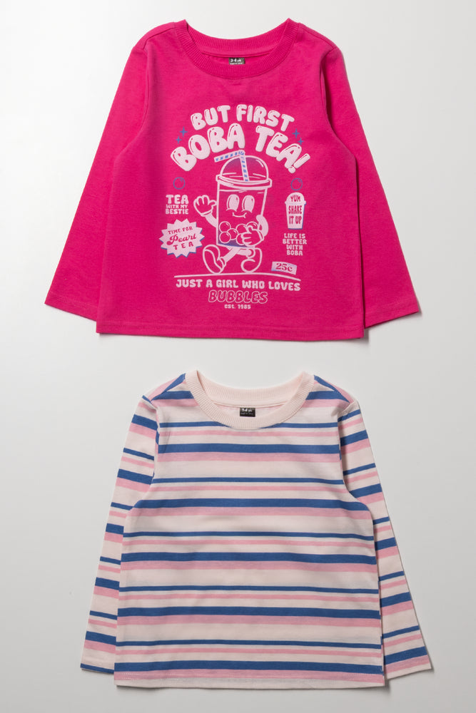 Printed 2 Pack Long Sleeve T-Shirts