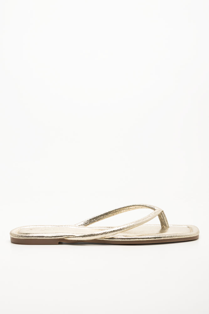 Thong Mule Sandals Gold (1)
