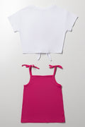 2 Pack Barbie T-Shirts White And Pink (2)