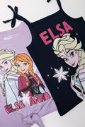 Frozen 2 Pack T-Shirts Navy And Lilac (1)