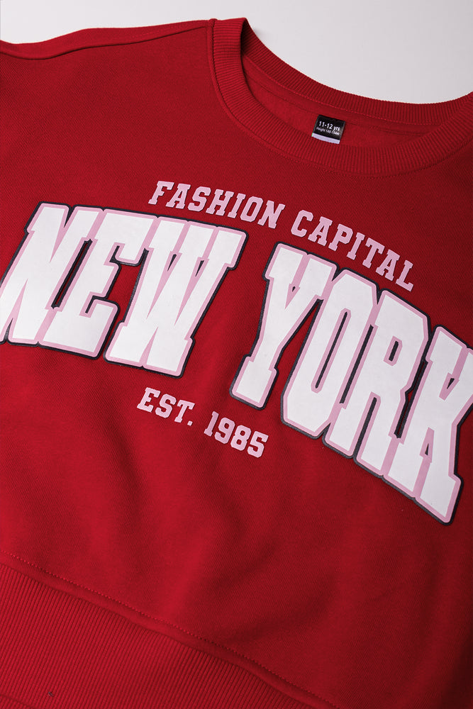 New York Crew Neck Tracktop Red (1)