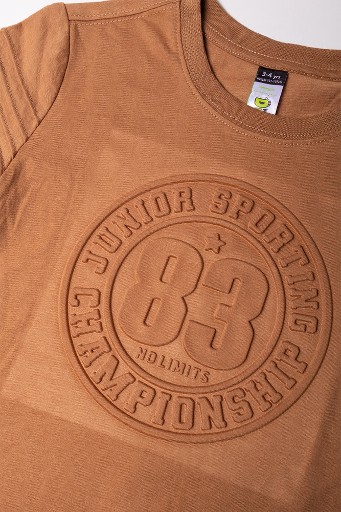 Tuxedo Short Sleeve T-Shirt Tan