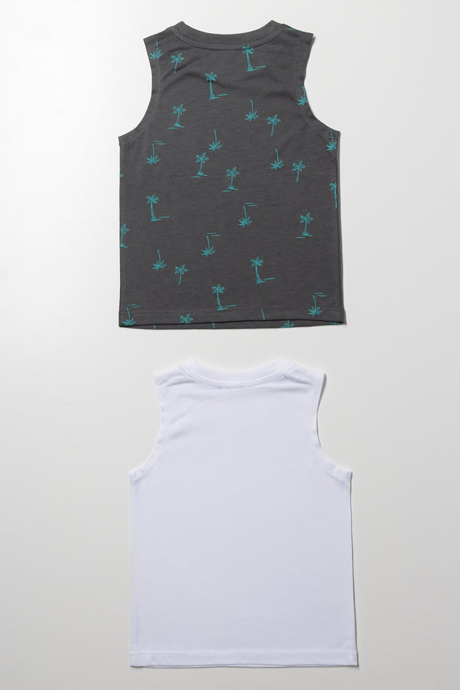 2 Pack Vests Grey And White (2)
