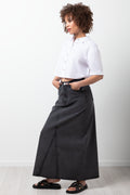 Maxi Denim Skirt Dark Grey (1)