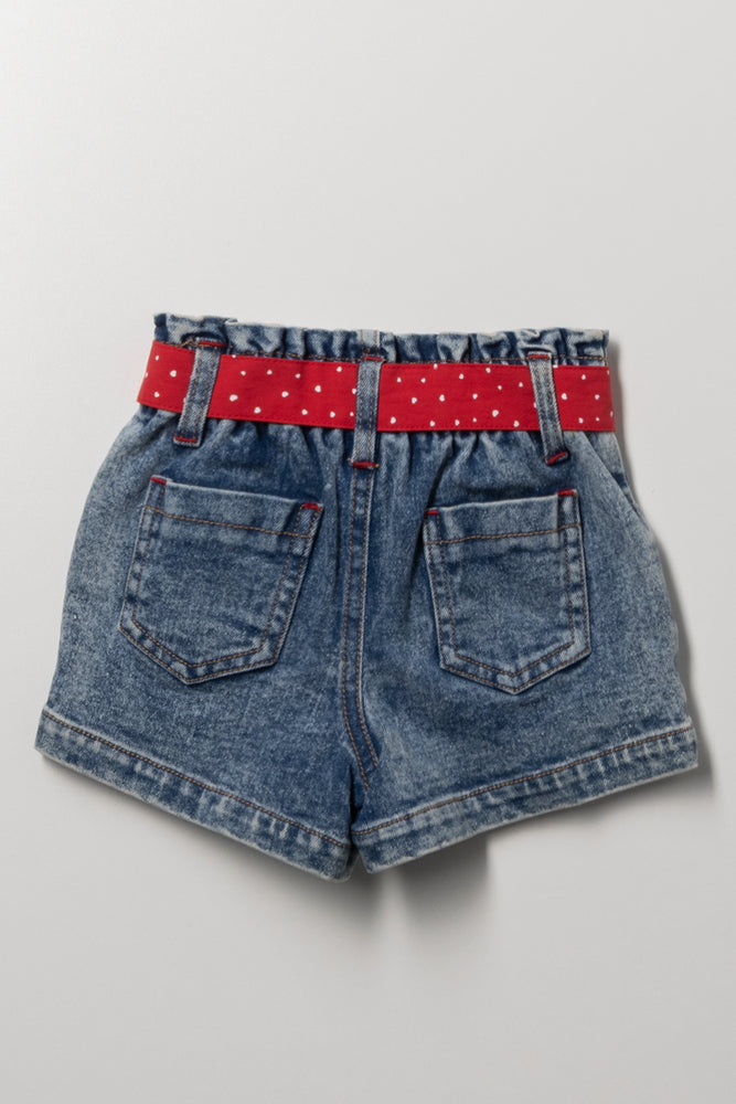 Minnie Mouse Denim Shorts Blue (3)