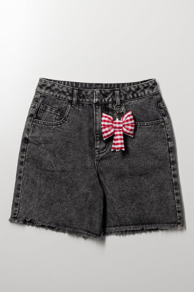 Raw Hem Shorts Charcoal | Bottoms & Jeans | Ackermans