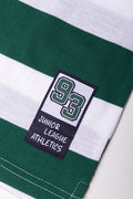 Stripe Short Sleeve Rugby Golfer White And Green (1)