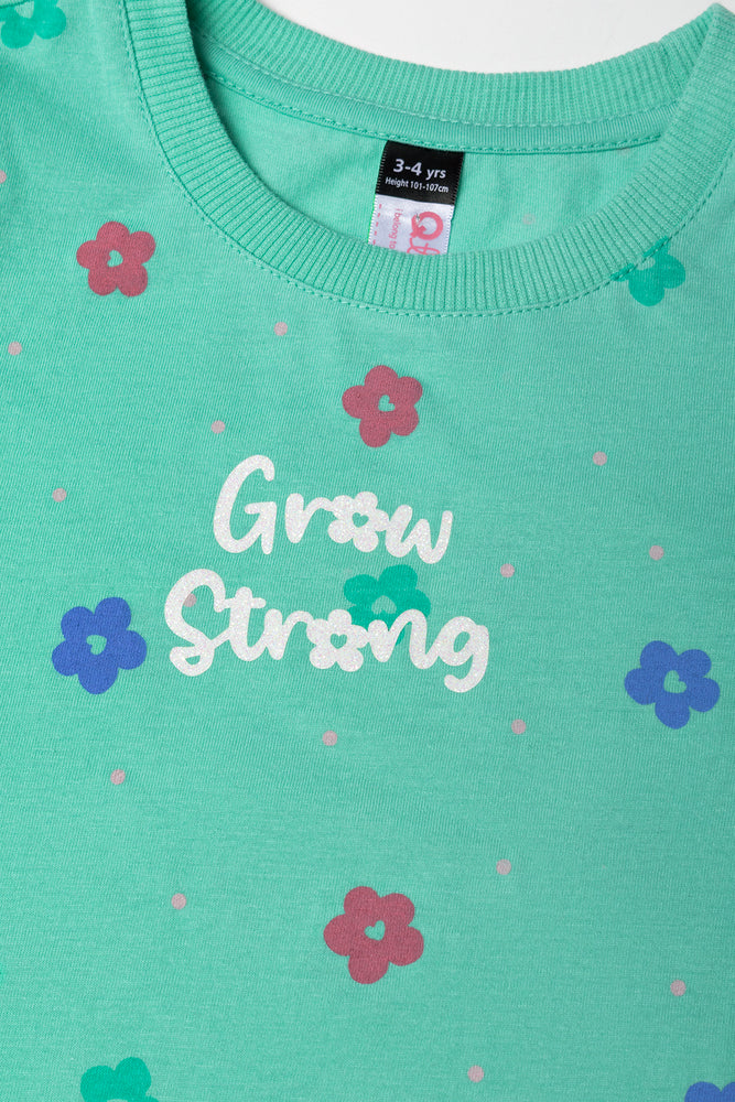 Daisy Short Sleeve T-Shirt Green