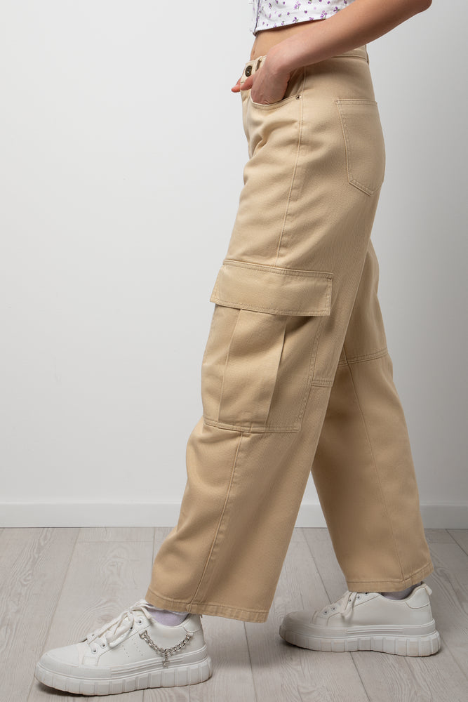 Cargo Denim Jeans Natural