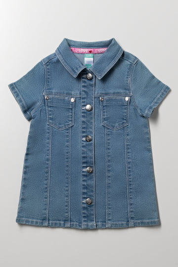 Denim Shirt Dress Blue