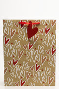 Heart Gift Bag Natural