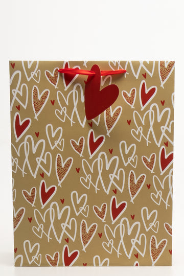 Heart Gift Bag Natural