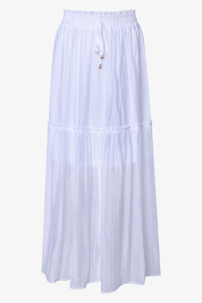 Tiered Skirt White