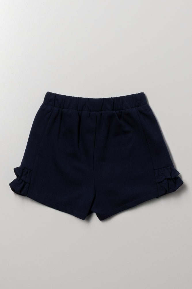 Knit Shorts Navy (2)