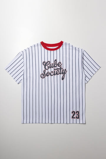 Oversized Pin Stripe T-Shirt Multicolour