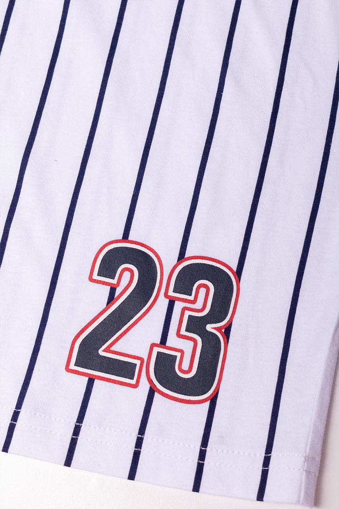 Oversized Pin Stripe T-Shirt Multicolour (2)