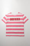 Oversized Stripe T-Shirt Pink
