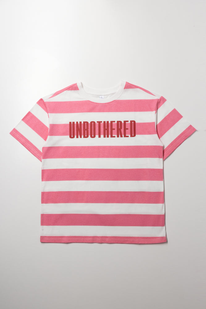 Oversized Stripe T-Shirt Pink