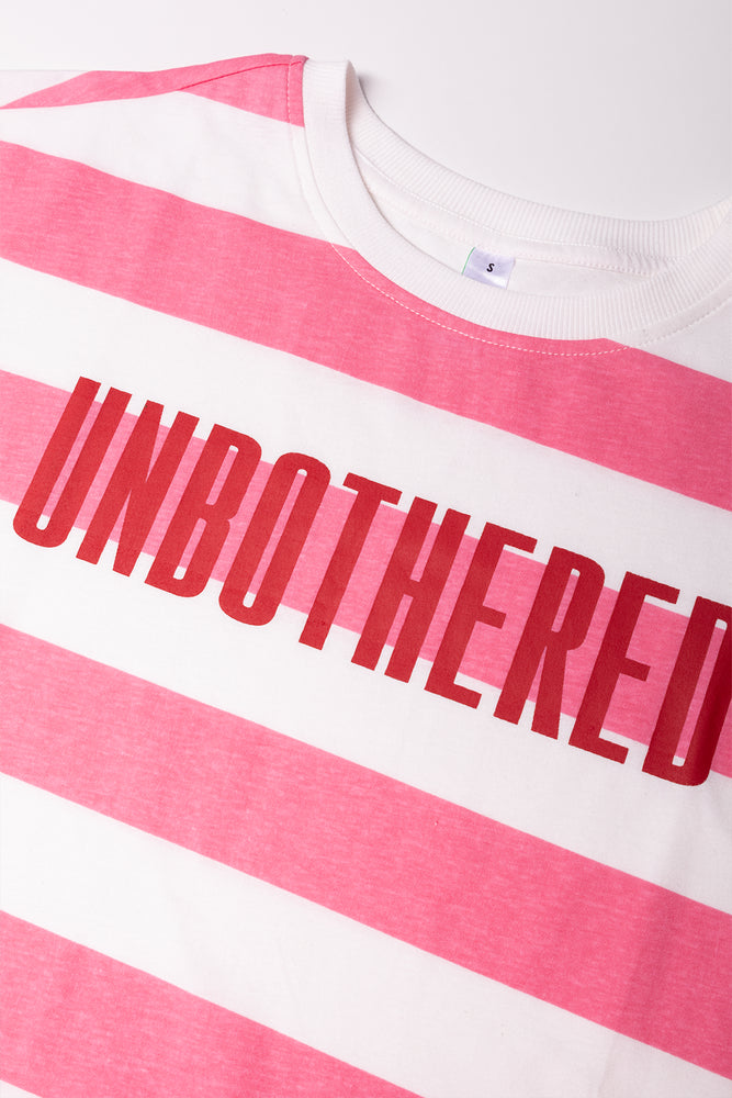 Oversized Stripe T-Shirt Pink (1)