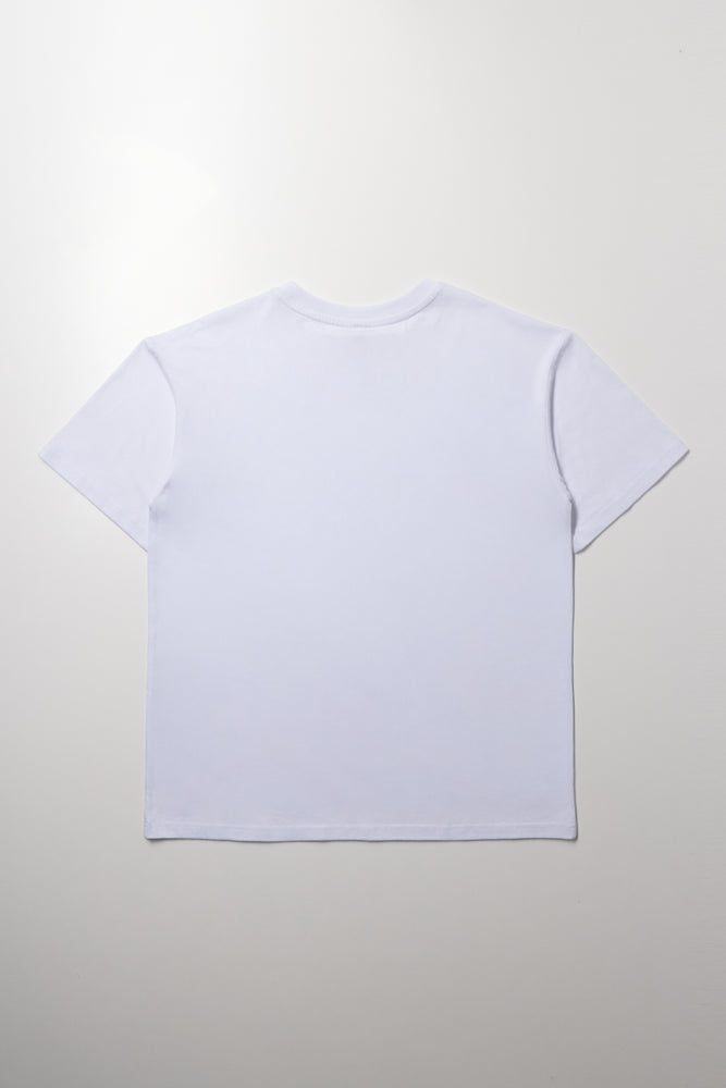 Oversized Stripe T-Shirt White (2)