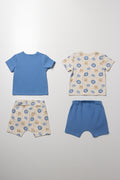 2 Pack Pyjamas Blue And Natural (3)