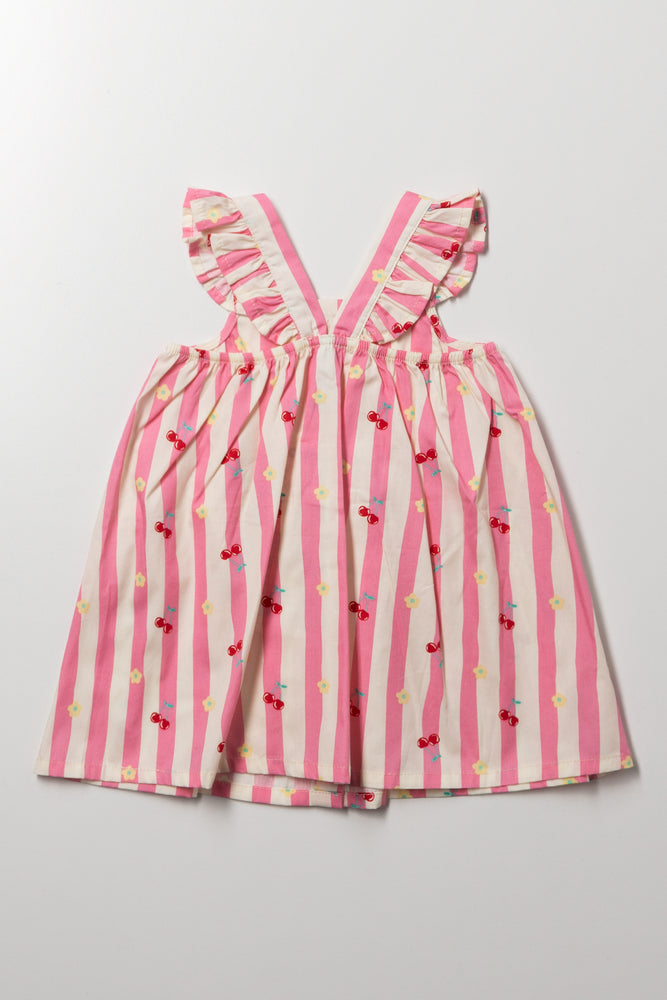 Cherry Stripe Dress Multicolour (2)