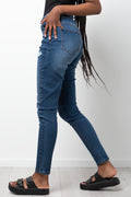 Ripped Skinny Denim Jeans Blue (1)