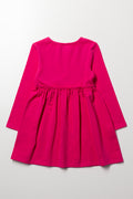 Butterfly Long Sleeve Dress Pink (2)