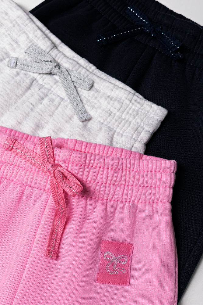 3 Pack Trackpants Pink, Black And Grey (1)