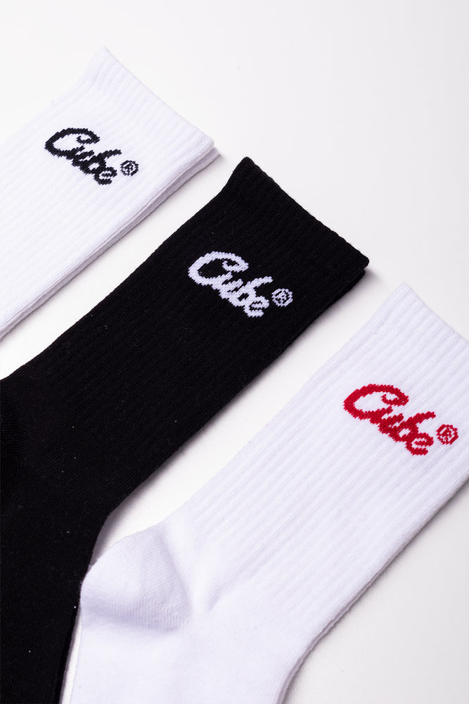 3 Pack Socks Black And White (1)
