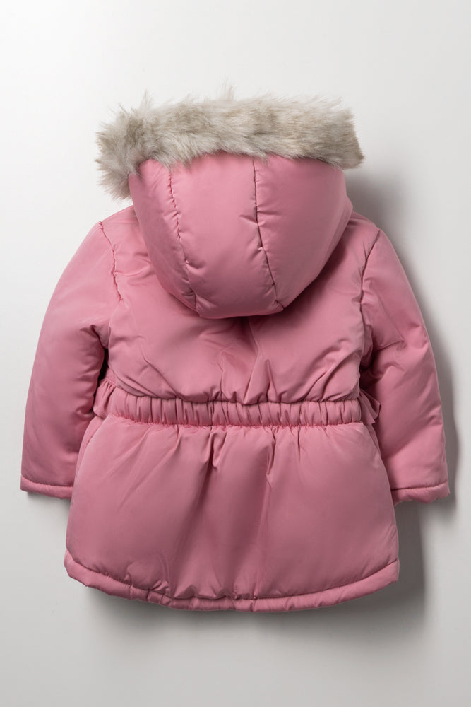 Hooded Parka Jacket Pink (2)