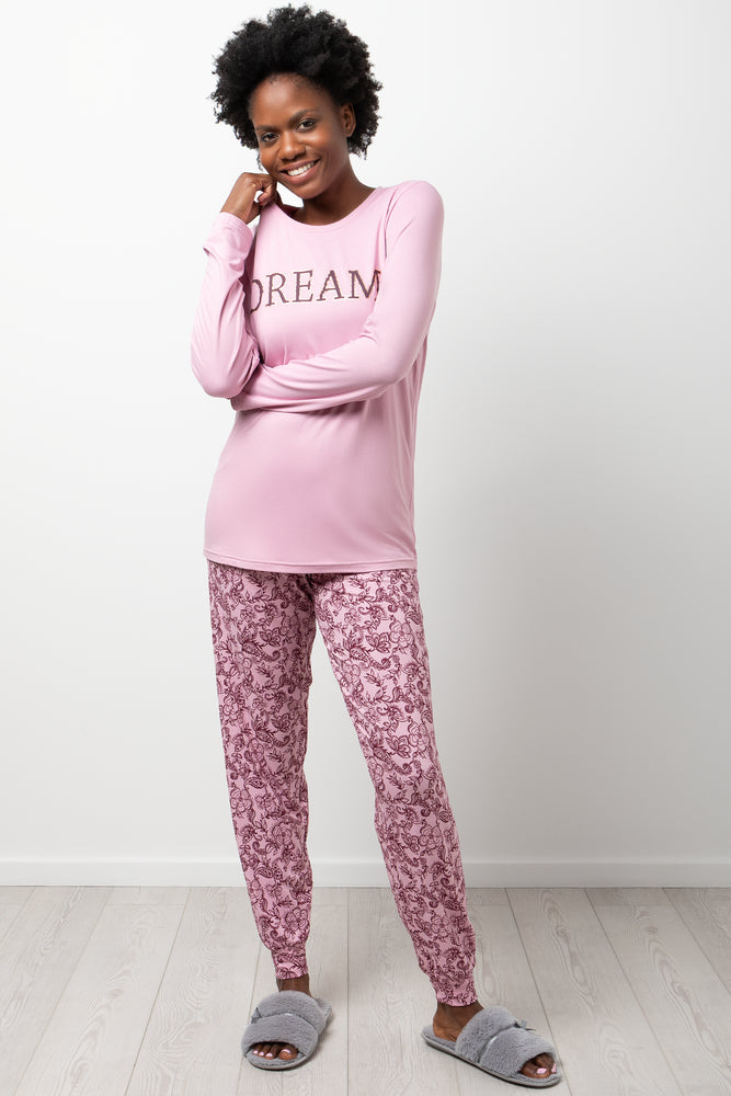 Dream Long Sleeve Pyjamas Pink