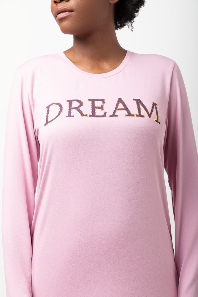 Dream Long Sleeve Pyjamas Pink (3)