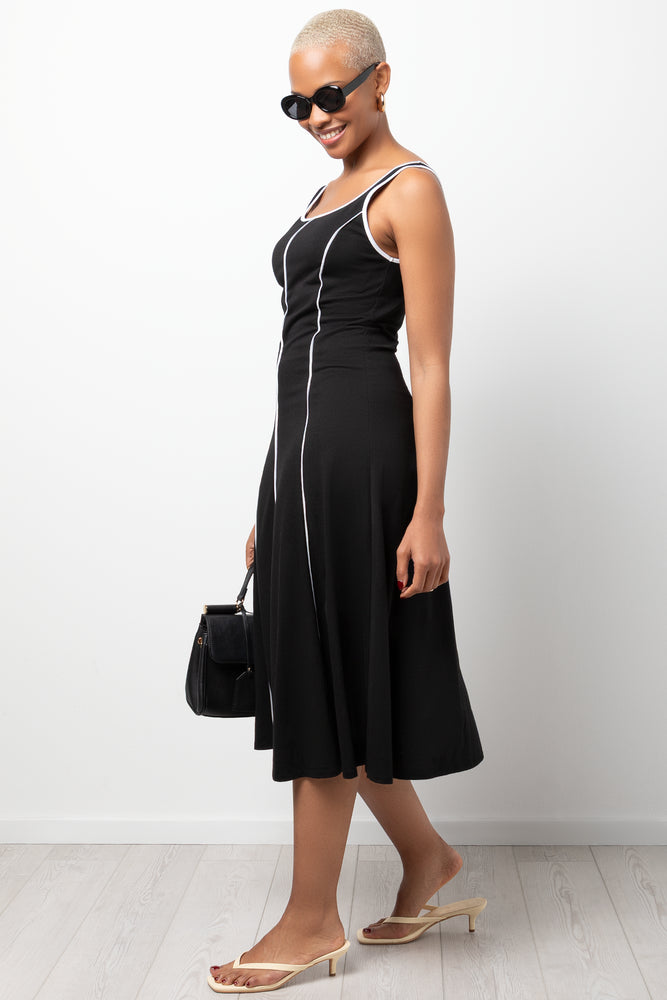 Fit & Flare Black & White Dress