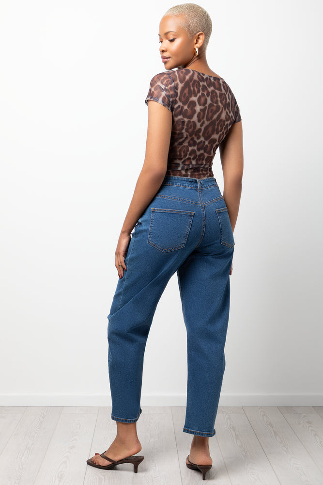 Barrel Leg Denim Jeans (2)