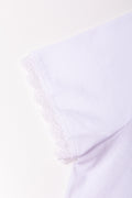 Lace Trim Fitted T-Shirt White (2)