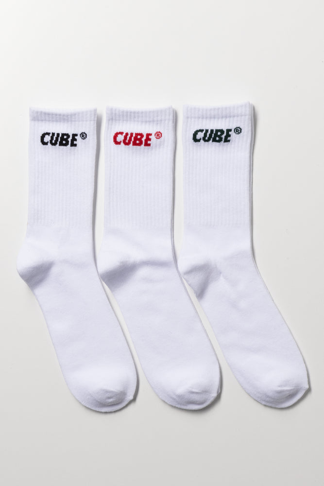 3 Pack Socks White