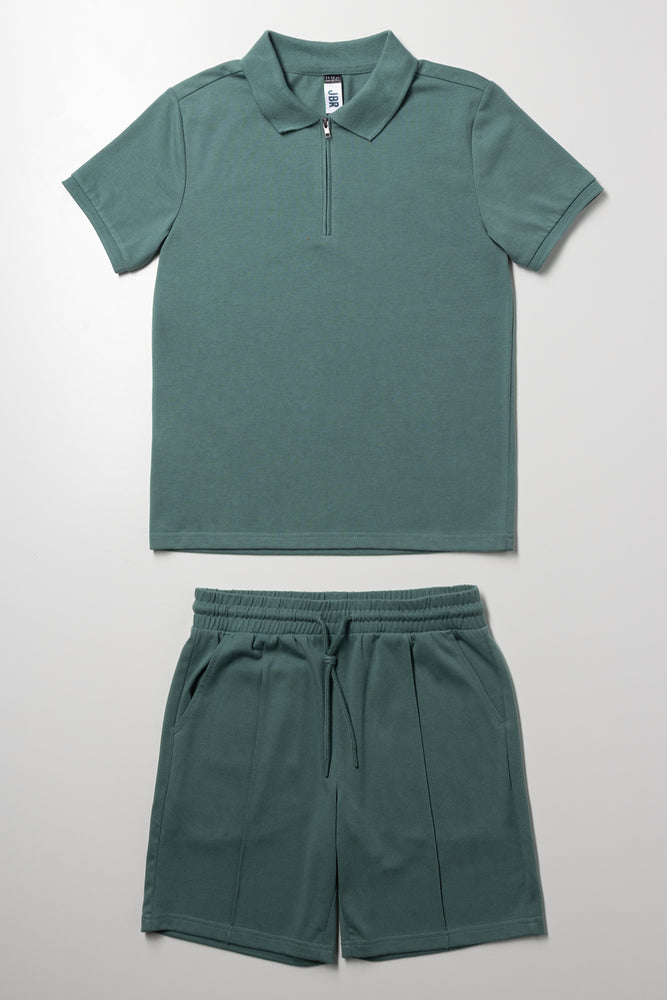 Shorts And Golfer Set Green