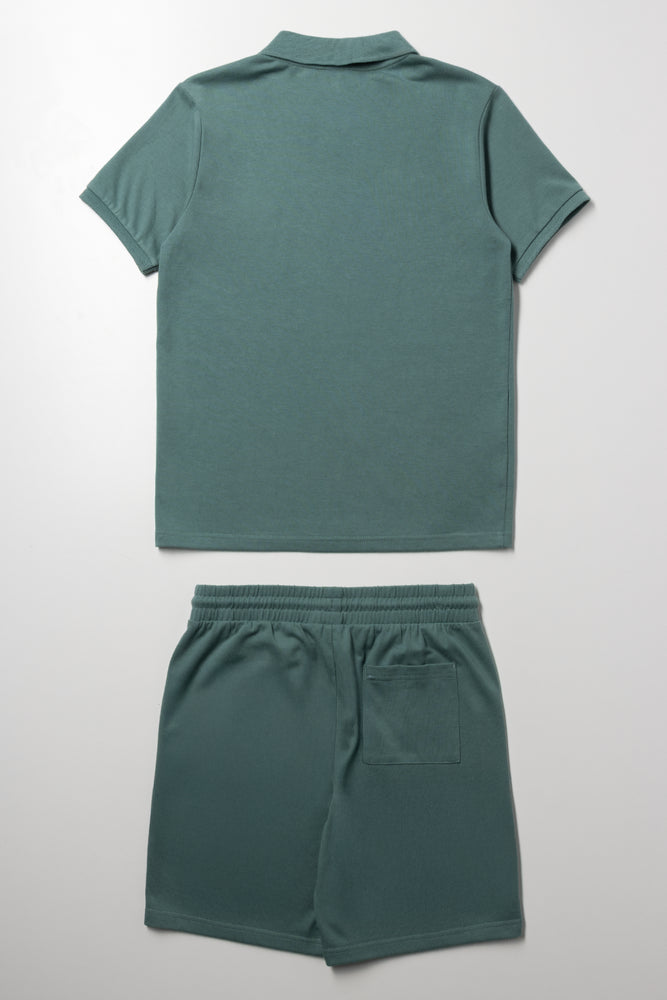 Shorts And Golfer Set Green (3)