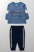 2 Piece Tracktop And Trackpants Set Blue