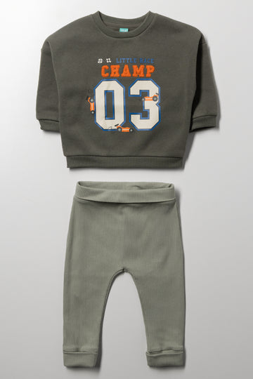 Tracktop And Leggings Set Green