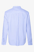 Stripe Pocket Long Sleeve Shirt White (1)