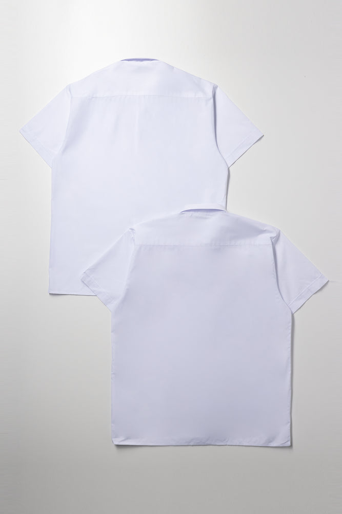 2 Pack Short Sleeve Shirts White (2)
