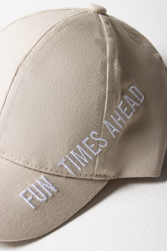 Fun Times Ahead Peak Cap Natural (1)