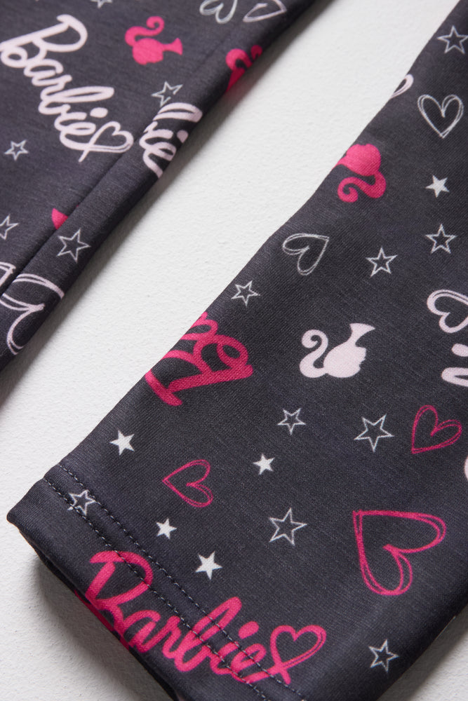 Barbie Track Top And Fleece Legging Set Pink (2)