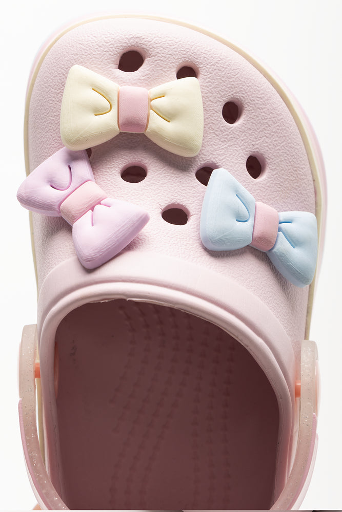 Bow Clogs Pink (4)