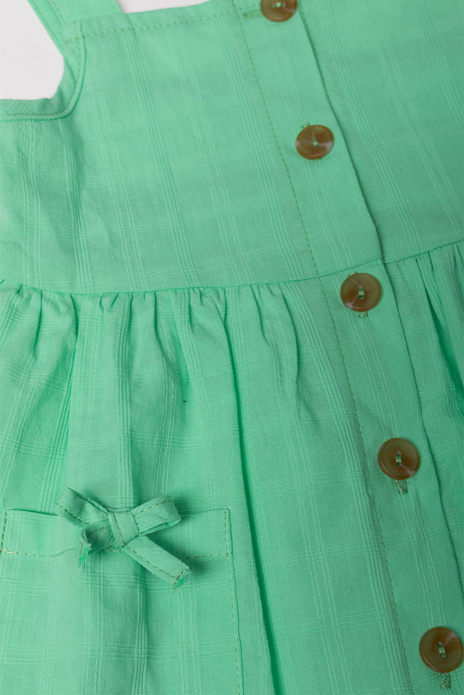 Button Through Dress Green