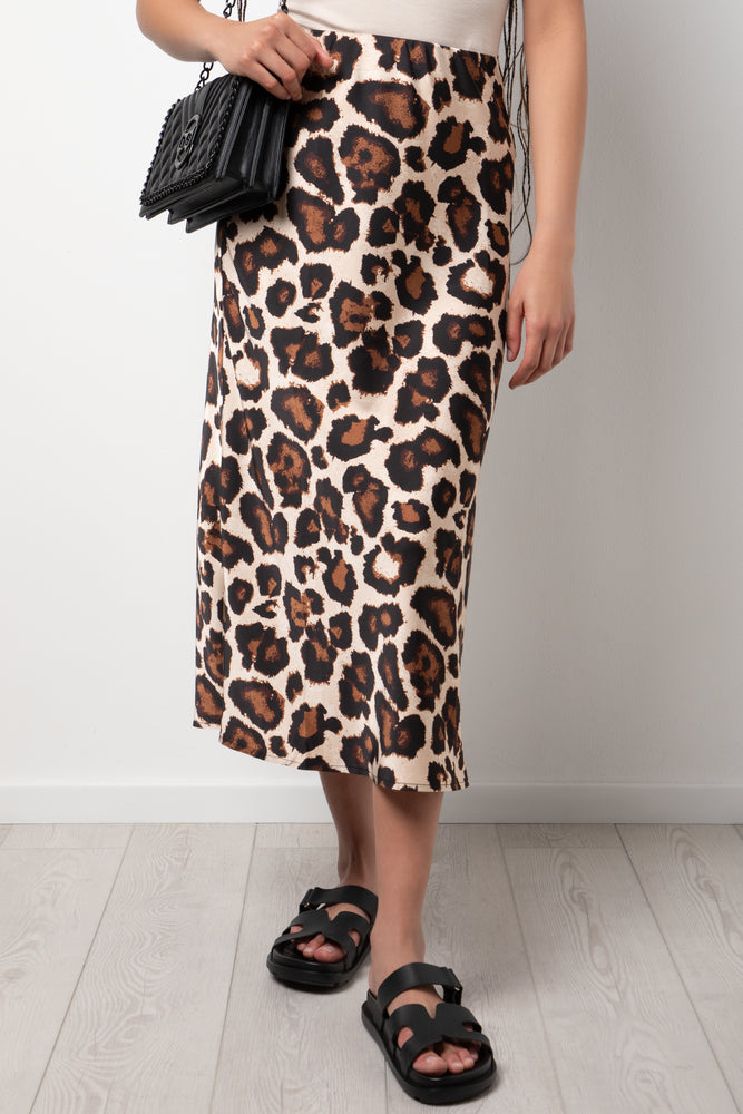 Satin Skirt Animal Print (1)